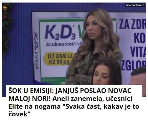 ŠOK U EMISIJI: JANJUŠ POSLAO NOVAC MALOJ NORI! Aneli zanemela, učesnici Elite na nogama “Svaka čast, kakav je to čovek”