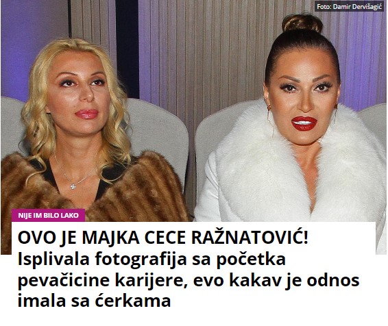 OVO JE MAJKA CECE RAŽNATOVIĆ! Isplivala fotografija sa početka pevačicine karijere, evo kakav je odnos imala sa ćerkama