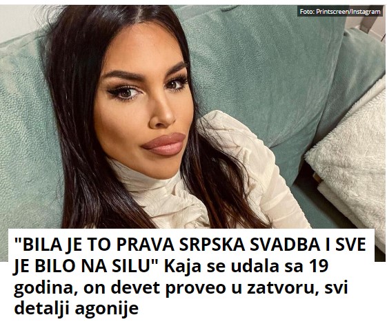 “BILA JE TO PRAVA SRPSKA SVADBA I SVE JE BILO NA SILU” Kaja se udala sa 19 godina, on devet proveo u zatvoru, svi detalji agonije