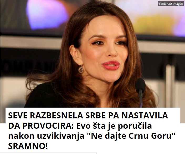 SEVE RAZBESNELA SRBE PA NASTAVILA DA PROVOCIRA: Evo šta je poručila nakon uzvikivanja “Ne dajte Crnu Goru” SRAMNO!