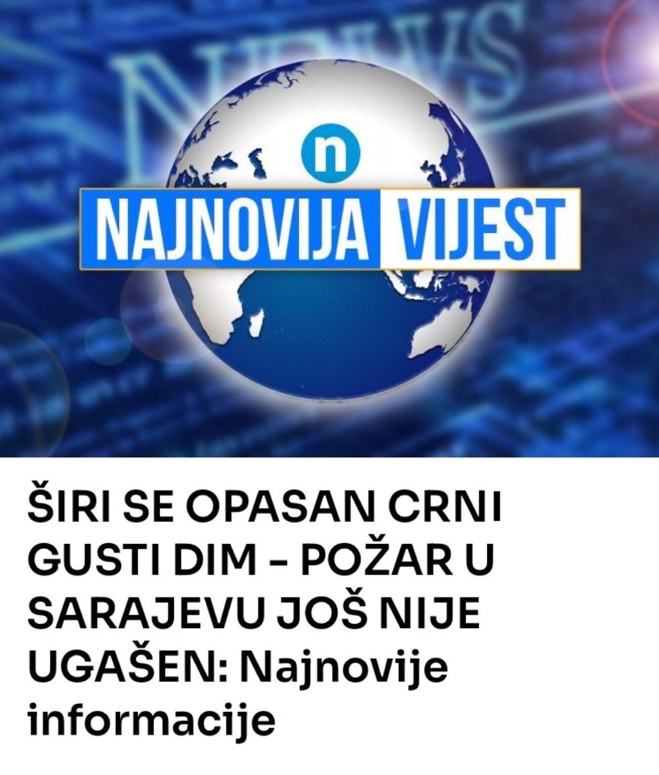 POŽAR U SARAJEVU