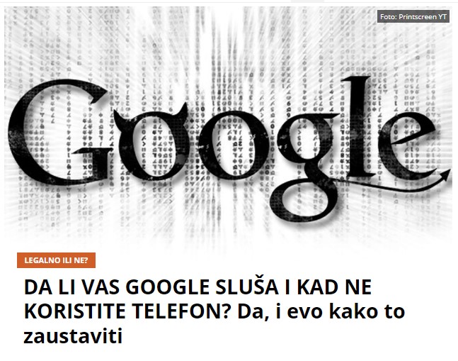 DA LI VAS GOOGLE SLUŠA I KAD NE KORISTITE TELEFON? Da, i evo kako to zaustaviti