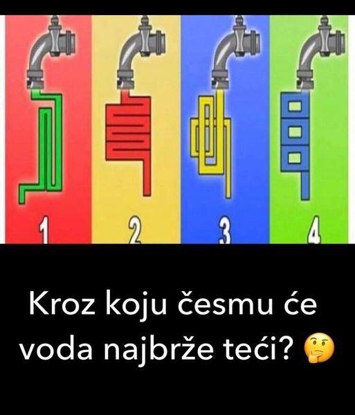 TEŽE JE NEGO ŠTO MISLITE: Kroz koju slavinu će voda najbrže teći? Vaš odgovor otkriva OVU VAŽNU stvar o vašem IQ-u