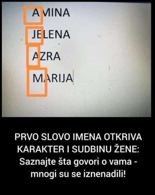 PRVO SLOVO IMENA OTKRIVA VAŠU SUDBINU: U njemu je sve zapisano, evo kakva vas budućnost čeka!