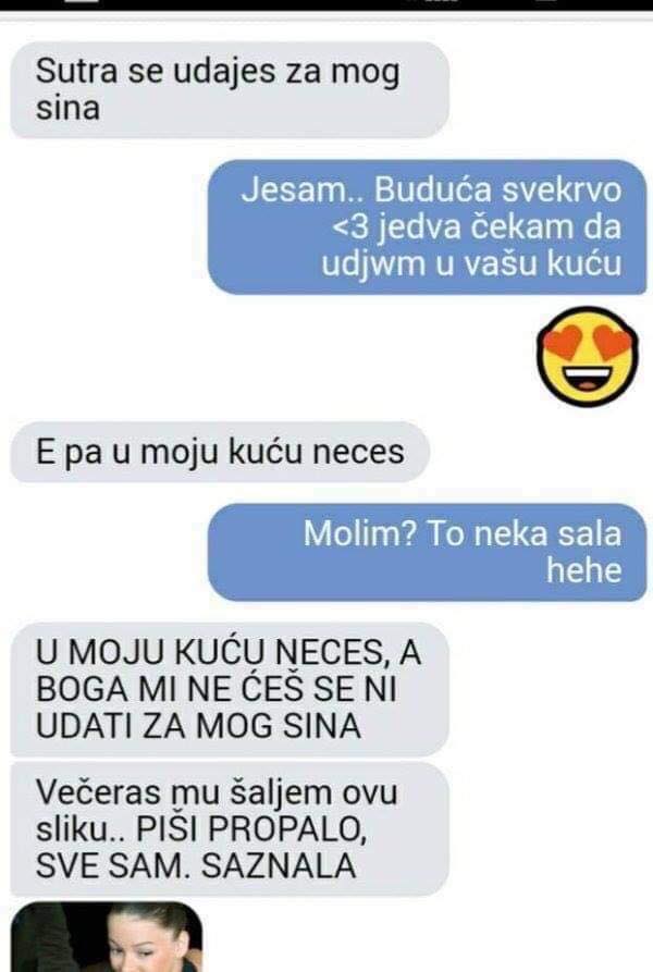 BUDUĆA SVEKRVA mi se javila NOĆ PRIJE VJENČANJA, kad mi je poslala sliku onesvijestila sam se: GOTOVO JE, MISLILA SAM DA NEĆE NIKADA SAZNATI!