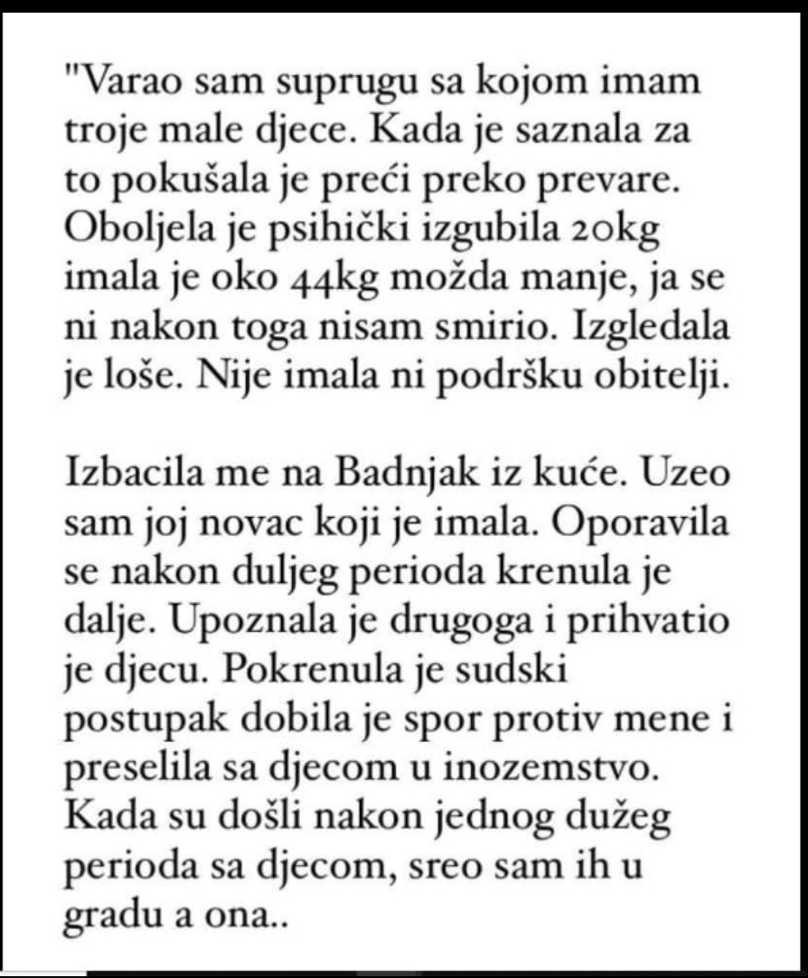 “Varao sam suprugu sa kojom imam troje male djece…”