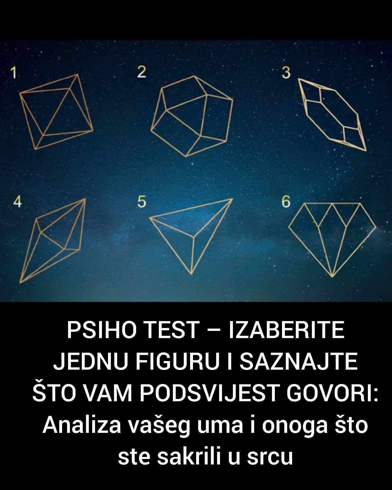 PSIHO TEST – IZABERITE JEDNU FIGURU I SAZNAJTE ŠTO VAM PODSVIJEST GOVORI: Analiza vašeg uma i onoga što ste sakrili u srcu