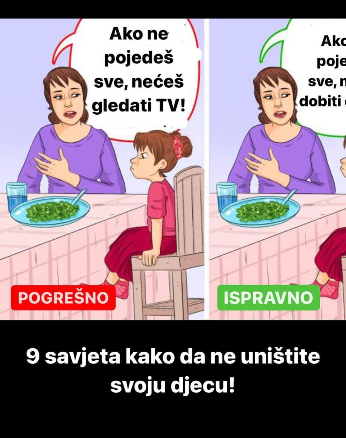 OVAKO UNIŠTAVATE SVOJE DIJETE: 9 grešaka koje skoro svi roditelji prave, zbog ovog su vaša DJECA TVRDOGLAVA – evo kako je ispravno (ILUSTRACIJE)