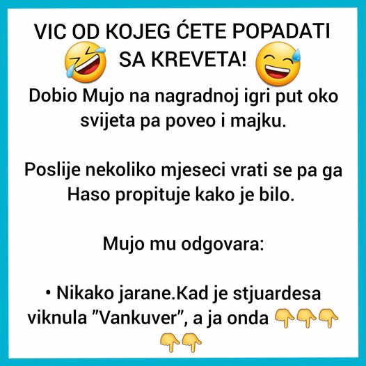 VIC OD KOJEG ĆETE POPADATI SA KREVETA: Dobio Mujo na nagradnoj igri…