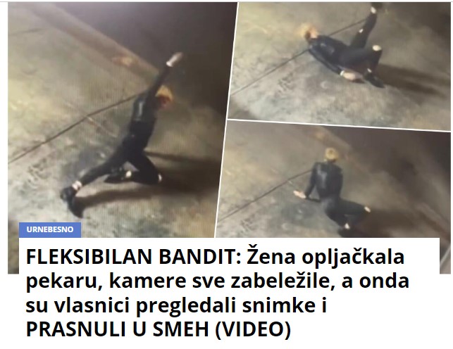 FLEKSIBILAN BANDIT: Žena opljačkala pekaru, kamere sve zabeležile, a onda su vlasnici pregledali snimke i PRASNULI U SMEH (VIDEO)