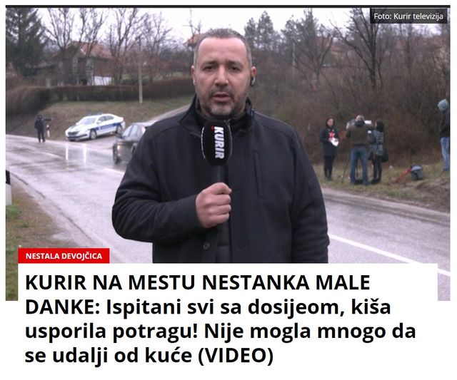 KURIR NA MESTU NESTANKA MALE DANKE: Ispitani svi sa dosijeom, kiša usporila potragu! Nije mogla mnogo da se udalji od kuće (VIDEO)