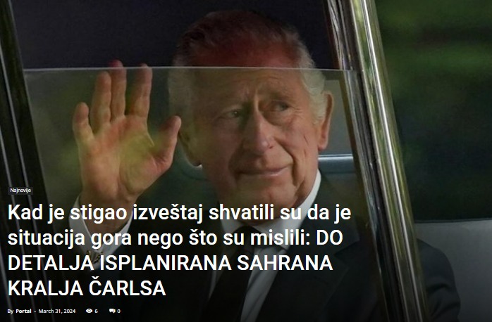 Kad je stigao izveštaj shvatili su da je situacija gora nego što su mislili: DO DETALJA ISPLANIRANA SAHRANA KRALJA ČARLSA