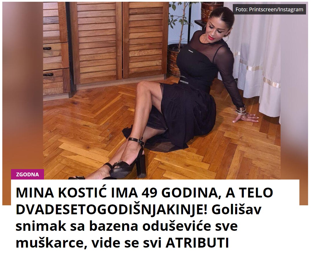 MINA KOSTIĆ IMA 49 GODINA, A TELO DVADESETOGODIŠNJAKINJE! Golišav snimak sa bazena oduševiće sve muškarce, vide se svi ATRIBUTI