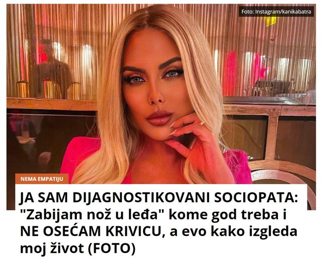 JA SAM DIJAGNOSTIKOVANI SOCIOPATA: “Zabijam nož u leđa” kome god treba i NE OSEĆAM KRIVICU, a evo kako izgleda moj život (FOTO)