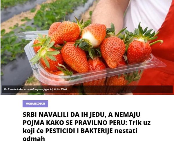 SRBI NAVALILI DA IH JEDU, A NEMAJU POJMA KAKO SE PRAVILNO PERU: Trik uz koji će PESTICIDI I BAKTERIJE nestati odmah