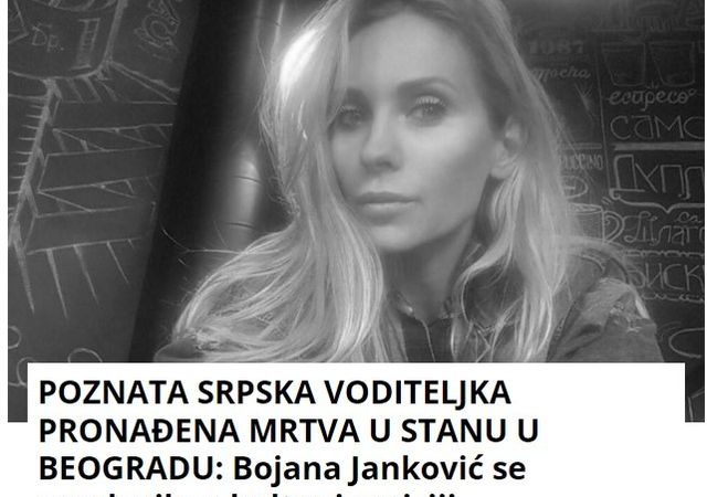 POZNATA SRPSKA VODITELJKA PRONAĐENA MRTVA U STANU U BEOGRADU: Bojana Janković se proslavila u kultnoj emisiji
