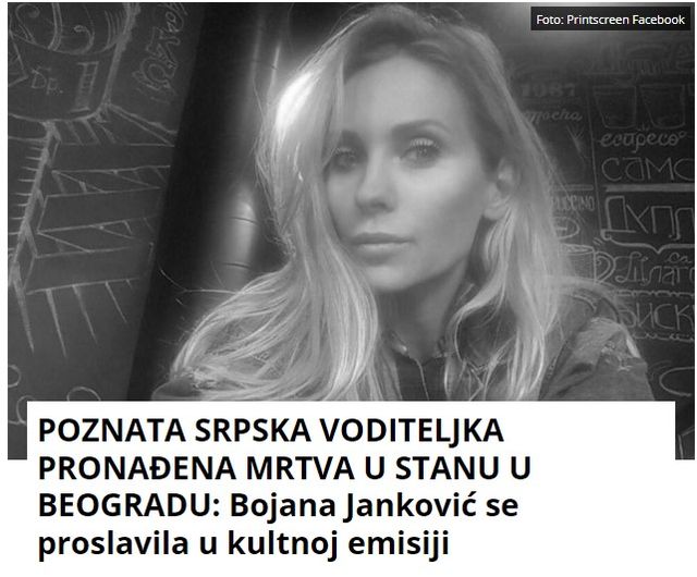 POZNATA SRPSKA VODITELJKA PRONAĐENA MRTVA U STANU U BEOGRADU: Bojana Janković se proslavila u kultnoj emisiji