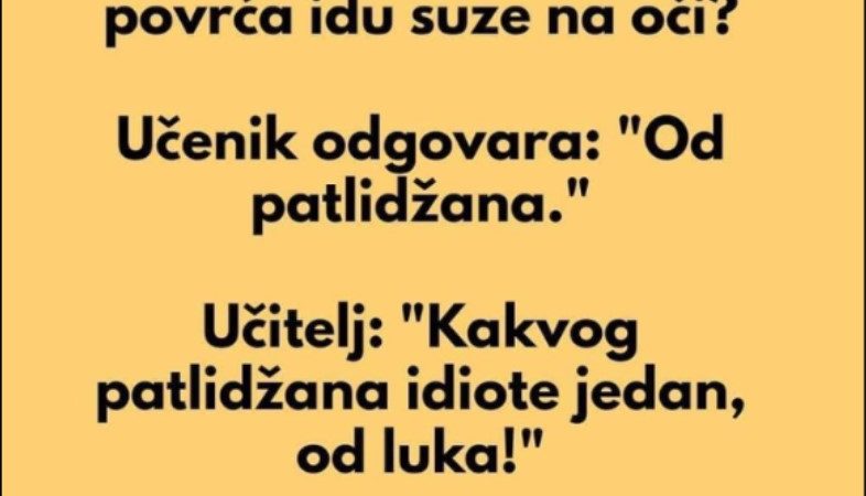 VIC DANA: Povrće od kojeg idu suze na oči