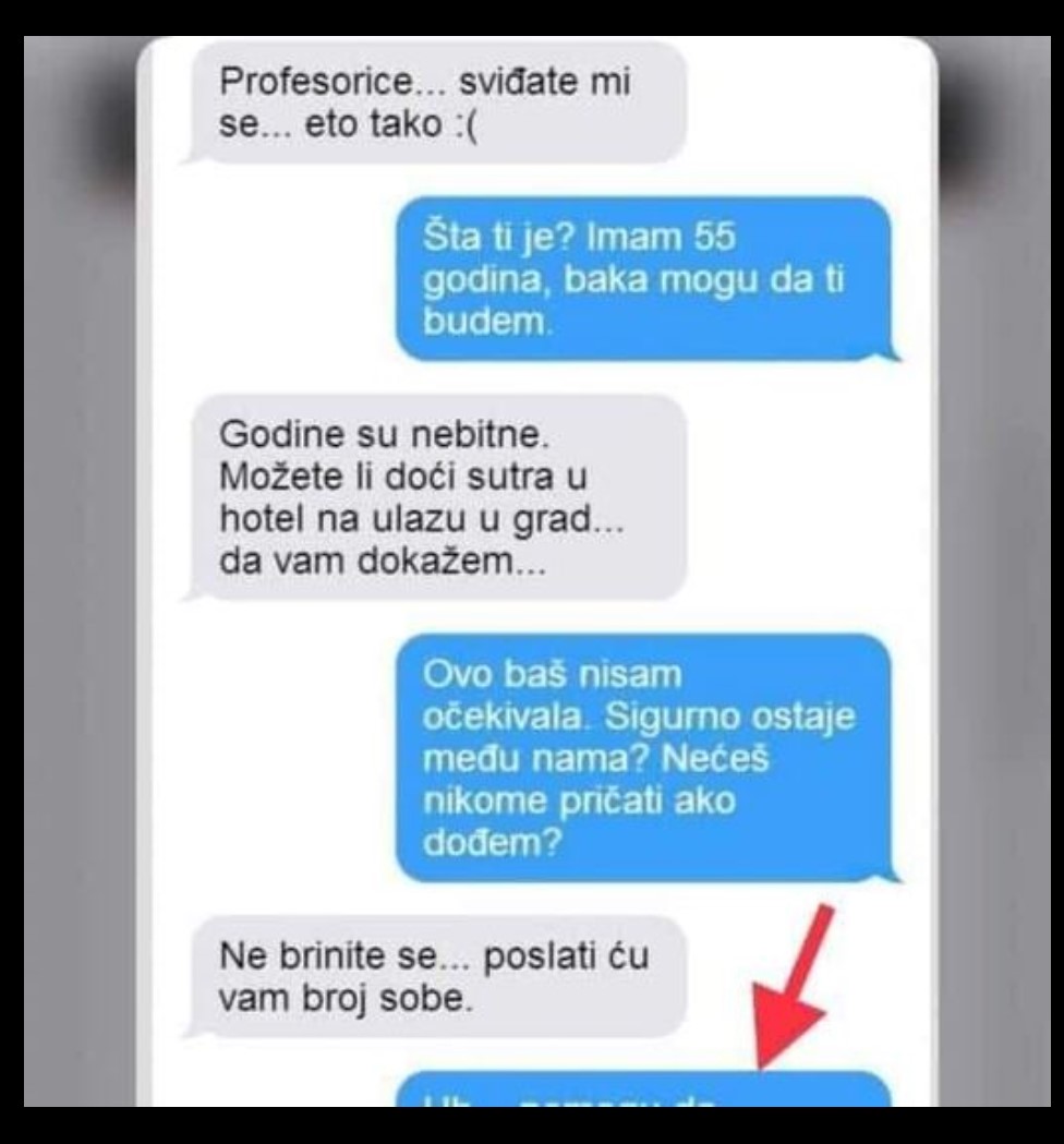 SVIĐA MI SE PROFESORICA (55), POSLAO SAM JOJ PORUKU, ALI NJEN ODGOVOR me ostavio u čudu