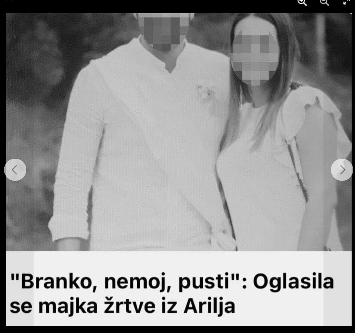 “Branko, nemoj, pusti”:  Oglasila se majka žrtve iz Arilja