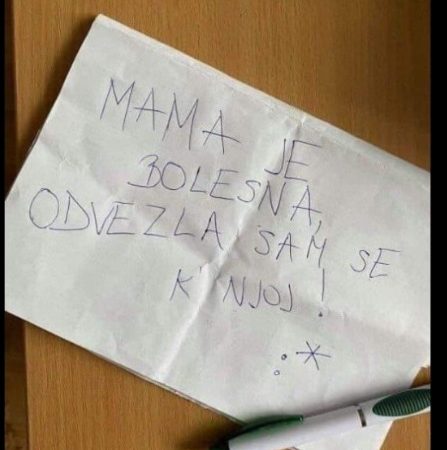 Poruka na frižideru