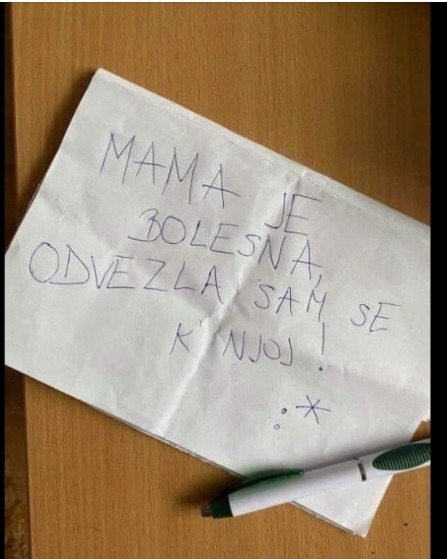 Poruka na frižideru