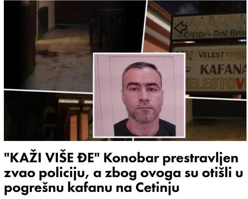 “KAŽI VIŠE ĐE”  Konobar prestravljen zvao policiju, a zbog ovoga su otišli u pogrešnu kafanu