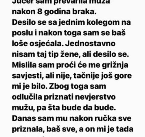 Nakon 8 godina braka, jednostavno se desilo