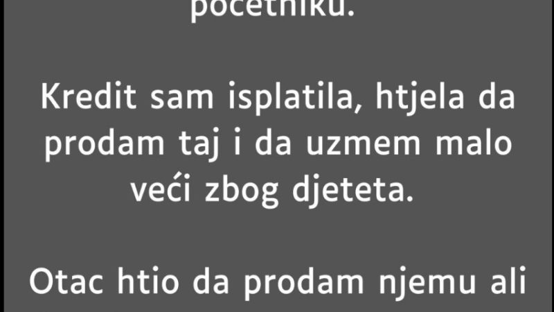 Na kredit sam kupila svoj prvi auto.