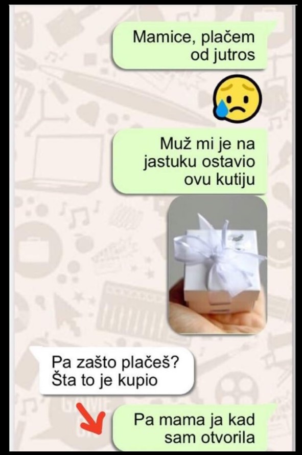 MUŽ MI JE JUTROS POKLONIO OVU KUTIJU