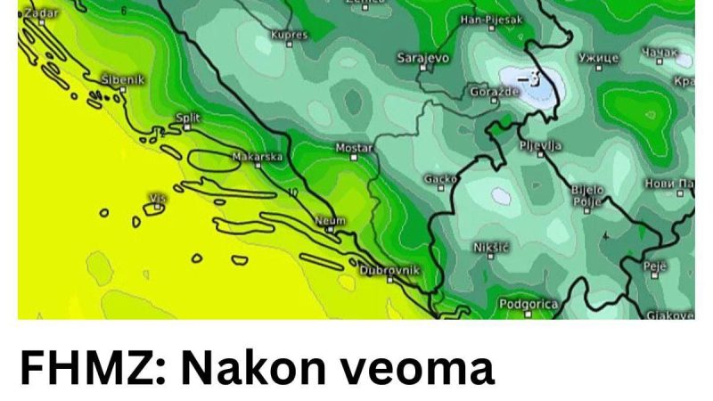 Nakon veoma hladnog i snježnog vikenda očekuje nas nagli rast temperatura