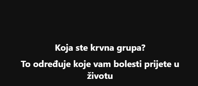 Koja ste krvna grupa?