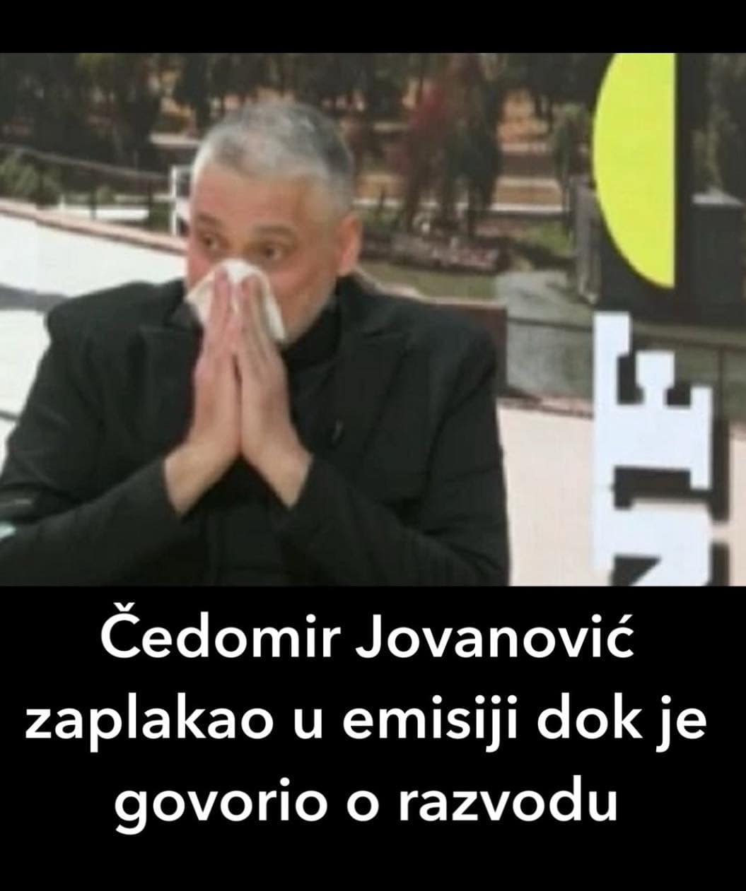 Čedomir Jovanović zaplakao u emisiji dok je govorio o razvodu