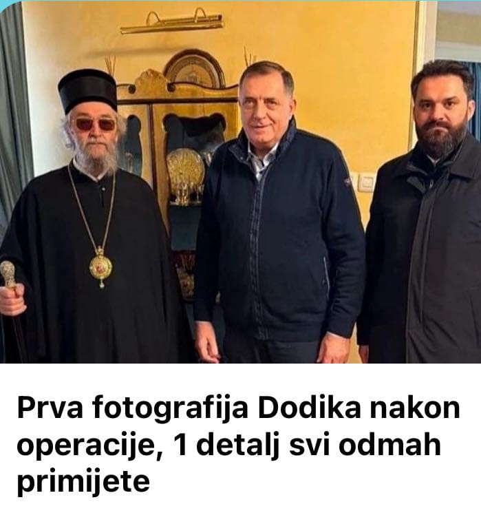 Prva fotografija Dodika nakon operacije, 1 detalj svi odmah primijete