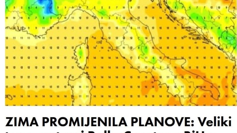 ZIMA PROMIJENILA PLANOVE:  Veliki temperaturni RollerCoaster u narednim danima: Od -15 do +15