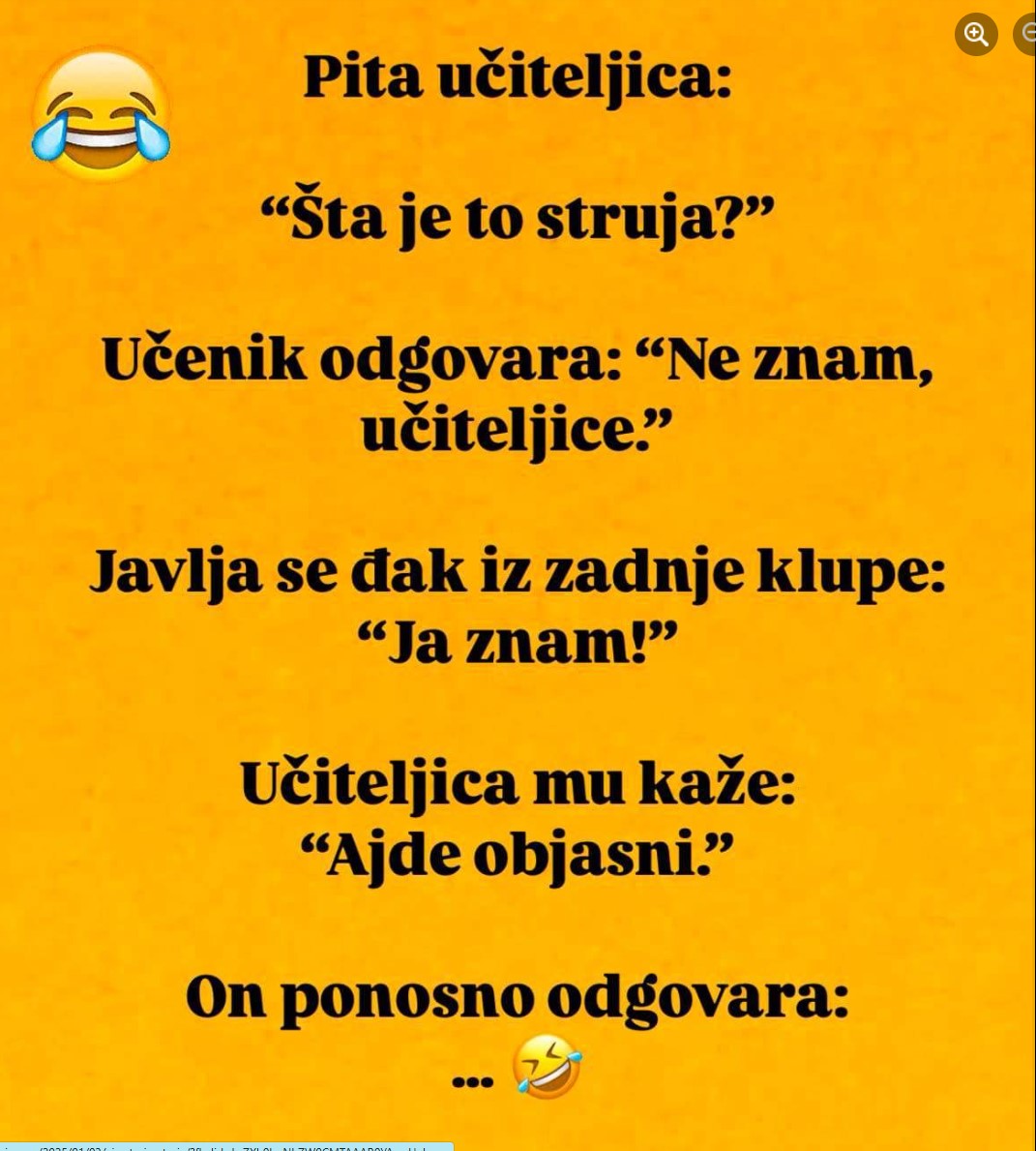 “Ne znam, učiteljice.”