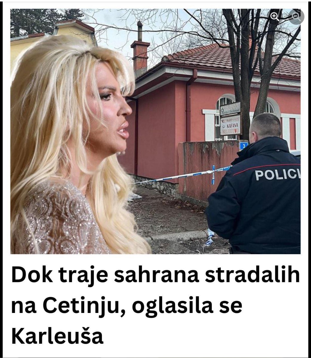 Dok traje sahrana stradalih na Cetinju, oglasila se Karleuša